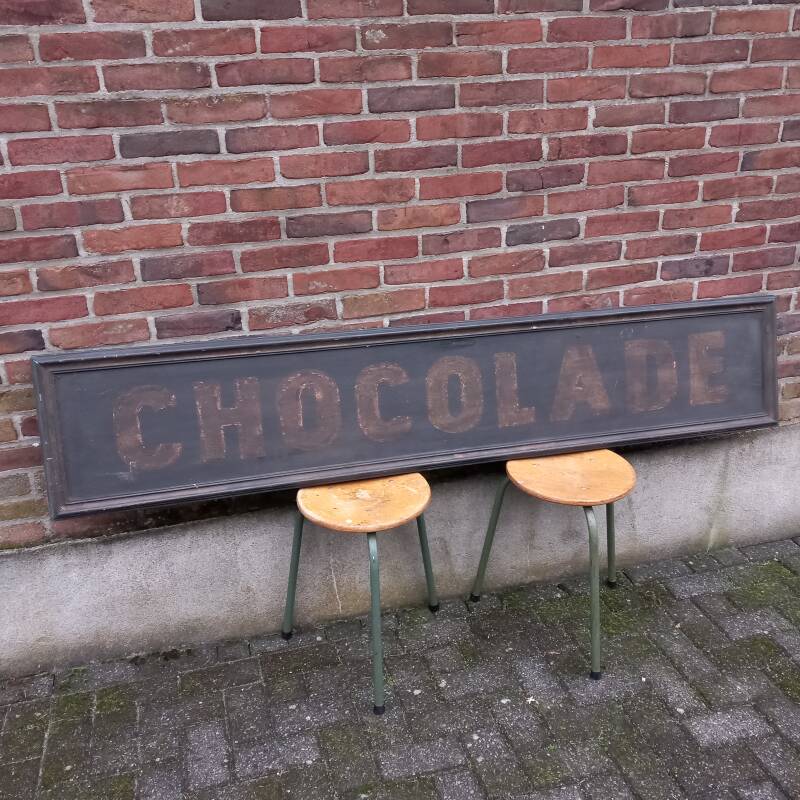 Mooi uniek houten bord "CHOCOLADE".